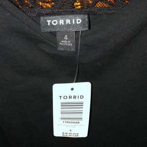 Black shirt from a Torrid. Long sleeves with lace